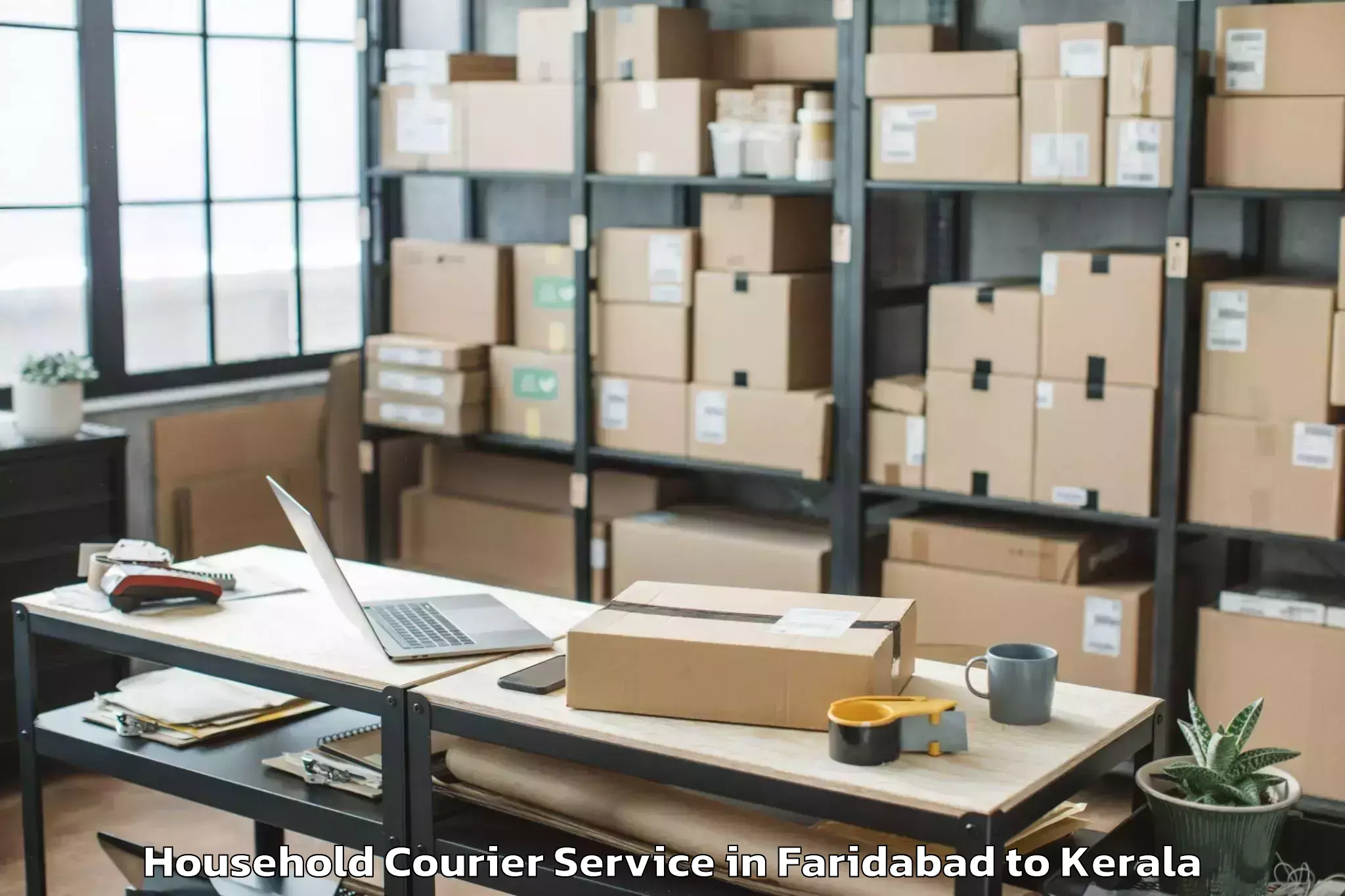 Affordable Faridabad to Cheruthuruthi Household Courier